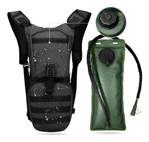 MOCHILA HIDRATACIÓN TÁCTICA GJP 2.5 L MILITAR PIXELADA